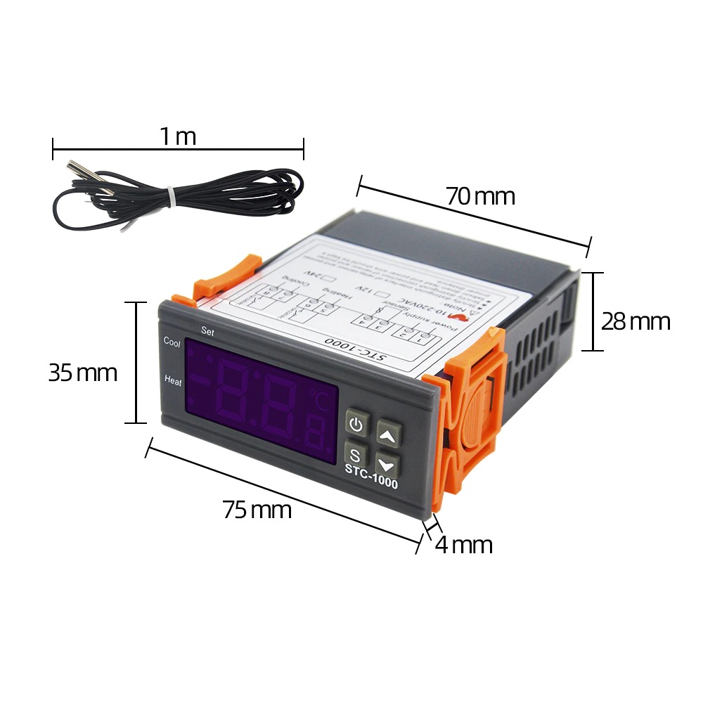 STC-1000 220V AC Digital Temperature Controller Thermostat Module