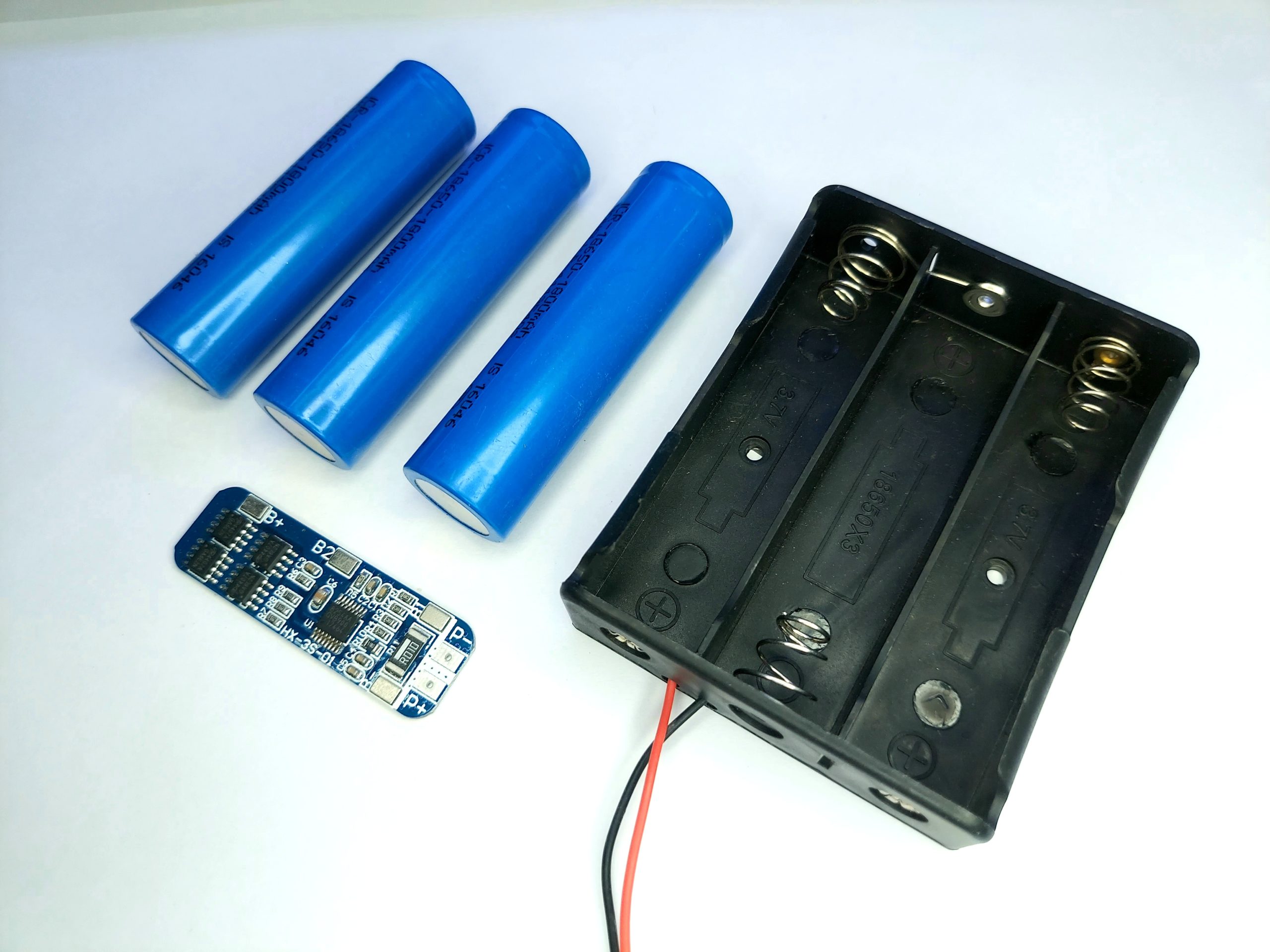 3 Cell 18650 Battery Kit